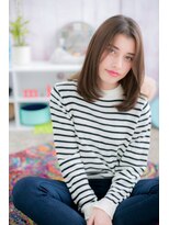 ミック 日暮里店(miq)&nbsp;センターパートが大人かわいい☆好感ストレート