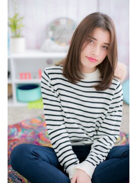 ミック 日暮里店(miq) センターパートが大人かわいい☆好感ストレート