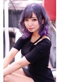 ☆CAPSULE☆パープルアッシュ&パープルヘア バレイヤージュ
