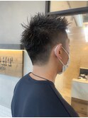 【EIGHT上尾】お客様スタイル_デザインカラー_メンズショート