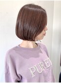 【FOLK】透明感ダークバイオレット☆似合わせ切りっぱなしボブ♪