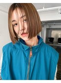 ショートボブナチュラルボブショートカットボブ前髪なしショート