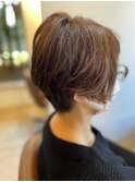 ボリュームコントロールパーマ/40代50代60代/大人ショート