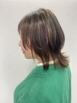 エクラヘア(ECLAT HAIR)&nbsp;イエローハイライト×ナチュラルウルフ