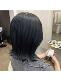 ブリーチ無しブルーブラック