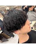 マッシュx波巻きパーマ