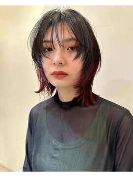 ベンジー 中目黒店(benji) ウルフカット/暖色/グラデーション/ブリーチ/インナーカラー