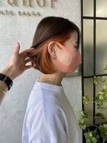 エレノア 自由が丘店(Eleanor)&nbsp;インナーカラー大人ボブ/オレンジカラー/イヤリングカラー
