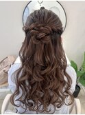 ゆるっとお団子ハーフアップ