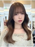 アッシュカラー×ウェーブヘア[韓国/前髪/新宿/レイヤーカット]
