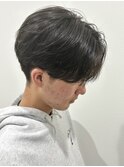 メンズマッシュセンターパートスパイラルパーマニュアンスパーマ