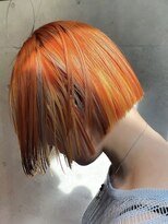 キャロルガーデンズ ボコカ 表参道(Carroll Gardens bococa)&nbsp;azu/ オレンジ　デザインカラー　ブリーチカラー