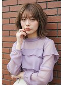 20代30代40代外ハネボブレイヤーボブ結べるボブマロンベージュ