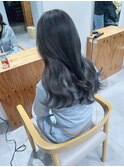 ネイビーブルー、ブルーブラック、韓国風デジタルパーマ