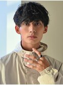 ニュアンスパーマブルーブラックウルフシャドウパーマ渋谷原宿
