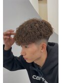 波巻きスパイラルパーマメンズマッシュツイストスパイラルパーマ