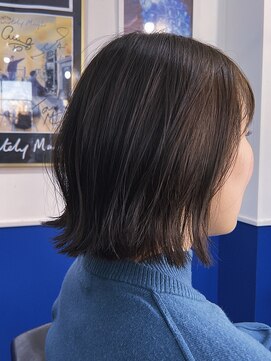 オーダー:ブリーチ無しのダブルカラーで暗めで透明感出して