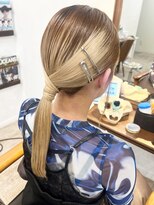 マリアバイアフロート(Maria by AFLOAT)&nbsp;【山田】バレイヤージュミルクティーベージュタイトローポニー