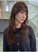 北野ワンホンレイヤー/ミルクティーブロンド/ダークブルー/名駅