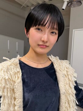 ホヌン 茅ヶ崎(Honnun) 【20代30代40代】大人可愛い◇暗髪シースルーマッシュショート