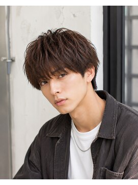 メンズバグズ(MEN's Baguz) 韓国風マッシュニュアンスパーマ束感ウェーブメンズヘア