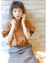 ロロネー 梅田(Lolonois) 【Lolonois梅田】切りっぱなし×ワイドバングボブ(藤岡なおき)