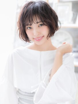 カバーヘア 上尾西口店(COVER HAIR) *mod's上尾*耳かけも◎斜めバング×前下がりの黒髪大人ボブa