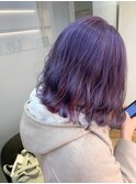 小顔オリーブカラーボブルフハイライトカラークールショート