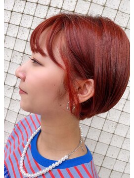 ビート(BEAT) ミニボブ☆ダブルカラー/オレンジブラウン