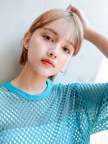 アイティー バイ アルバム 中野店(IT by ALBUM)&nbsp;ナチュラルボブ_ミニウルフテラコッタくすみブルー_8713