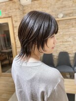 アロマ ヘアー ルーム 新宿3号店(AROMA hair room) レディース×ウルフカット×暗髪