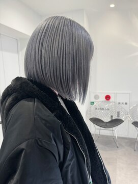 ギグスダブル 栄店(gigs double) ブリーチカラー/アッシュグレー/セミショート