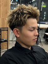 エルマーク(L-MARK) アップバングツーブロックダブルカラーブリーチメッシュ