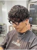 波巻きパーマツイストパーマビジネススーツ