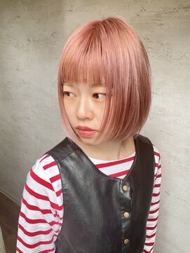 フェイバー 警固店(FAVOR) ピンクベージュ/ピンク/ボブ/髪質改善/タッセルボブ/オージュア