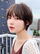アマトウキョウ 表参道(AMA TOKYO) 斜めバング、小顔ショート、前髪パーマ