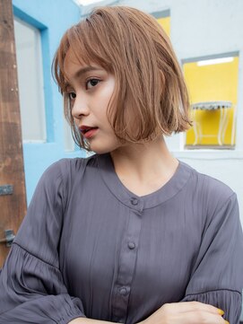 エーバイフー 江坂店(A BY WHO) A BY WHO江坂/ハイトーン柔らかボブ/ブリーチ