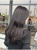 オリーブグレージュ×ロングレイヤー