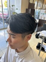 フォルテ 草薙店 フェザーショート フェザーパーマ センターパート メンズ