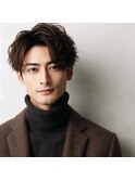 ★大人無造作ツーブロックモテる束感モテ髪イケメン黒髪ビジネス