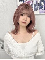 ファーレンピュア(FAHREN PURE) ピンクベージュ/ダブルカラー/韓国ヘア/ミディアム/和光市