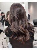 くすみベージュマロンベージュホワイトブロンド細めハイライト