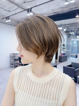 ファンナギンザ(FaNNa ginza) ショートヘア/ショートボブ/シフォンベージュ/小顔/前髪/透明感