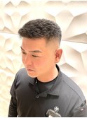 黒髪短髪/フェード/スキンフェード/濡れパン/ワイルド