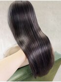 透明感春カラー韓国風髪質改善艶髪美髪ストレート