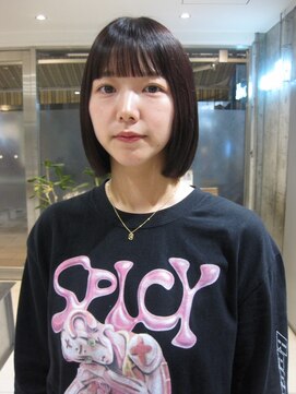 アース 高円寺店(HAIR & MAKE EARTH) こっくりブラウン×ミニボブ 【@mppp_32485】