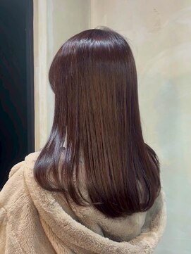 艶髪/チョコレートブラウン/丸みロング