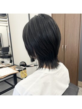 ストレートミディアムウルフ20代30代