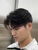 フィフスパーク(fifth PARK) 渋谷フェザーパーマfifthセンターパートメンズパーマ毛流れ色気