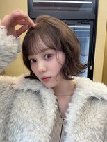 スニュウ(snuw)&nbsp;レイヤーボブマロンベージュインナーカラーブリーチなし